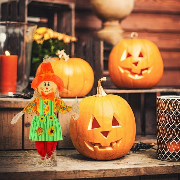 FRCOLOR Fall Outdoor Decor Scarecrow Decorations Scarecrow Yard Stake Standing Scarecrow Porch Outdoor Fall Scarecrow Accessories Fall Decor