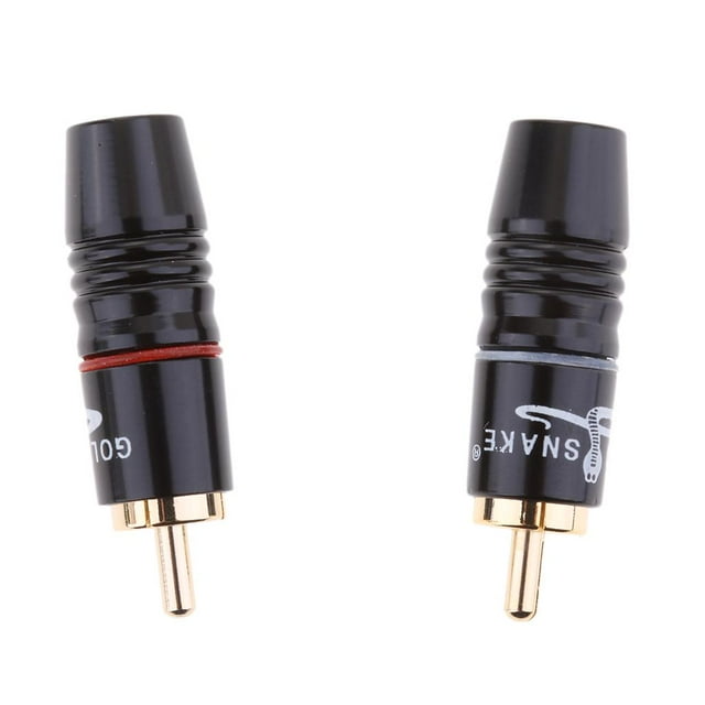 Adaptador de Conector de Soldadura de sonido Cobre AV RCA Plug perfecl 2x
