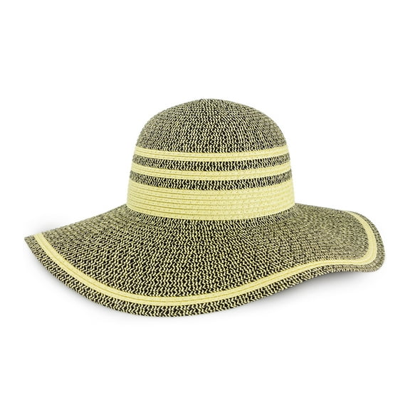 MAGID WOMEN'S SOLID STRAW FLOPPY SUN HAT