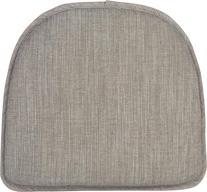 The Gripper Non Slip Chair Cushions, Soft & Comfortable Seat Pad, for Kitchen, Dining or Office, 4 Count, Steel Gray