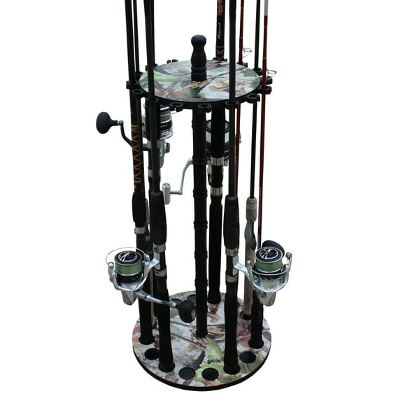 Rush Creek Creations 16 Round Fishing Rod/Pole Storage Floor Rack