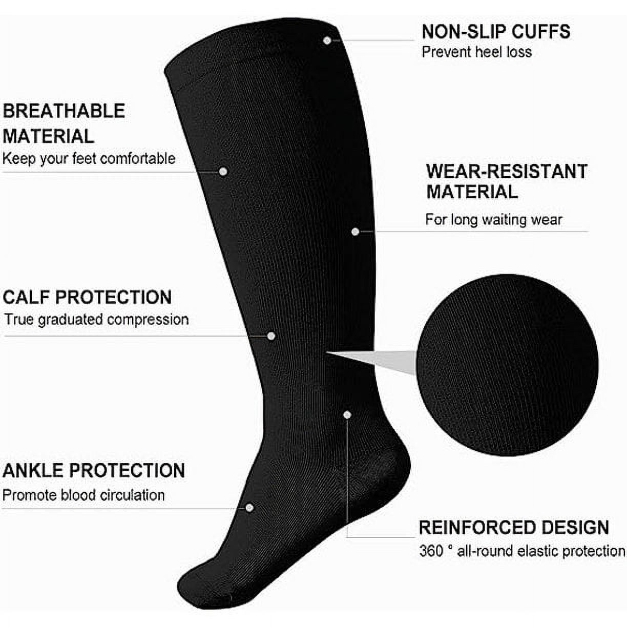 AMITOFO Compression Socks Wide Calf, 2-Pairs photo 4