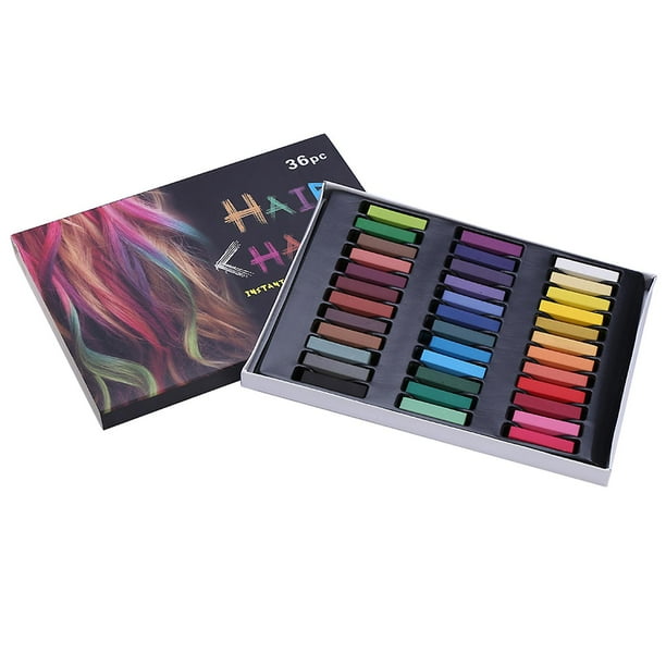 OHICO 36 Colors Hair Dye Chalk Instant Temporary Hair Color Non-Toxic Soft Washout Pastel Kit