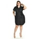 thumbnail image 1 of Vestido camisero de lino Roman Fashion /Tallas Extras, 2336 (Negro) negro 42, 1 of 5