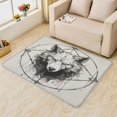 thumbnail image 2 of Animal Wolf Area Rug 4x6, Wolves Rugs for Bedroom Living Room, Black Carpet, Machine Washable Rug, Non Slip Soft Low Pile Rugs Home Decor Medium Carpets T6&-76, 2 of 7