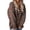 Brown, variant on Cardigan for Women, Fall Winter Retro Loose Stripe Cardigan Long Length Knit Open Front Sweater with Single Buttons Casual No Hood Outerwear Womens Winter Coat