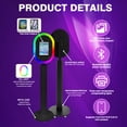 thumbnail image 5 of Portable iPad Photo Booth Stand with RGB Ring Light - Compatible with 10.2" to 13" iPad Pro/Air, Party Selfie Station for Weddings & Corporate Events (Black)​, 5 of 9