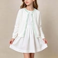 thumbnail image 5 of Abtuhar Toddler Kids Boys Girls Fall Winter Cardigan Coat Hollow Floral‑knit Round‑neck Coat for 1‑10 Years, 5 of 5
