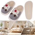 thumbnail image 4 of Casa Esponjosas Pantuflas Felpa Alce Navideño Antideslizantes Suaves para Hombres Y Mujeres, 4 of 9