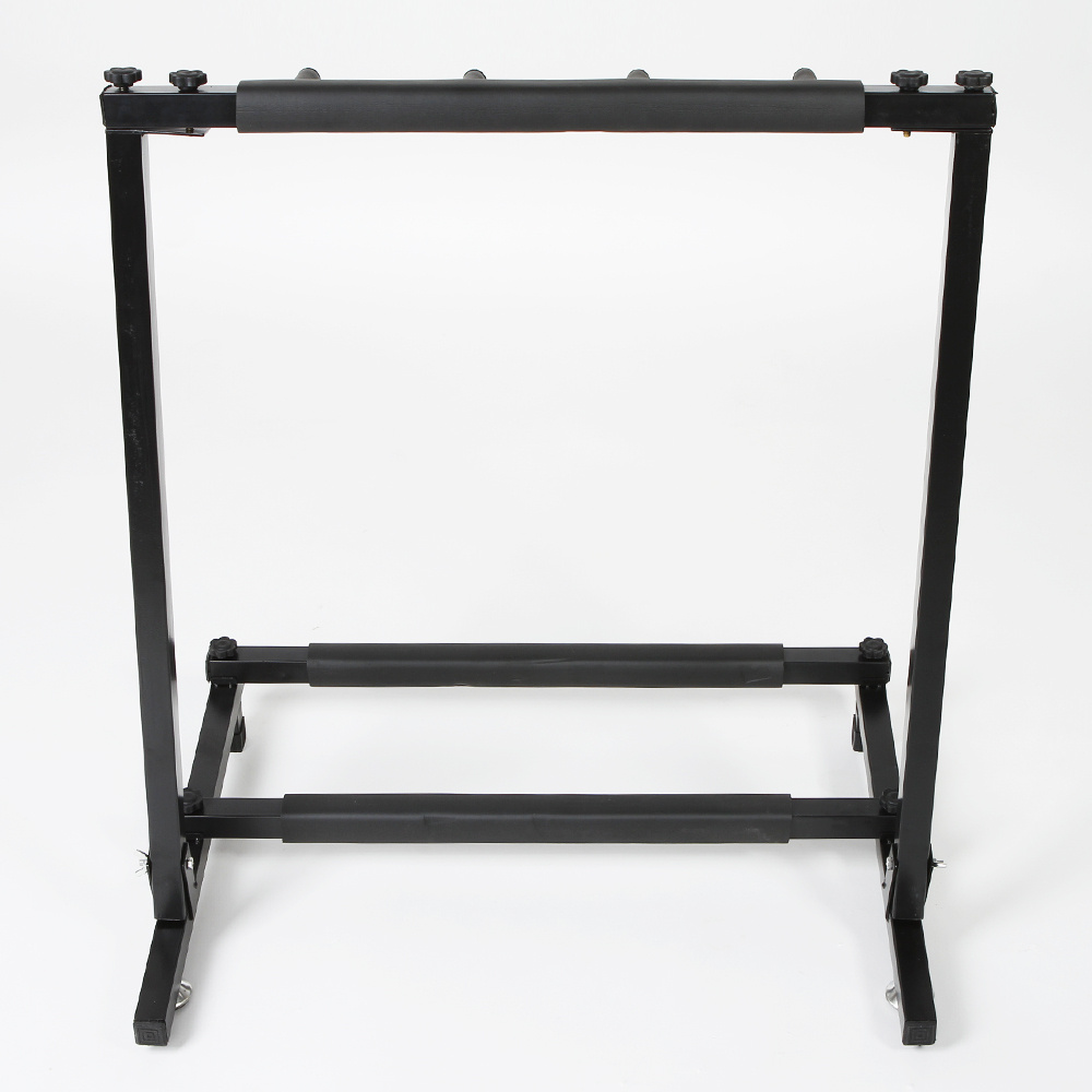 3 Multi Guitar Stand Rack with Folding Design , Guitar Display Holder with  Neoprene Rubber Tubing Protection, Portable Guitar Holder for Guitar, Bass, Black