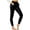Black, variant on SOMER Sweatpants Joggers for Women In Velvet Lounge High Waisted Drawstring for Workout Running with Pockets Black
