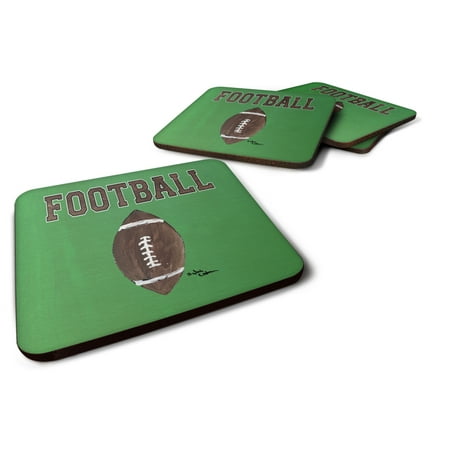 

Carolines Treasures 8487FC Football Foam Coaster Set of 4 3 1/2 x 3 1/2 multicolor