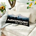 thumbnail image 3 of Adventure on The Way Pillow Covers 12x20 Inch World Park Nature Mountain Trees Throw Waist Pillow Cases Summer Farmhouse Decorations Cushion Cover Cotton Linen, 3 of 6
