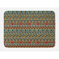 thumbnail image 1 of Ethnic Bath Mat, Hand Drawn Style Pattern with Grunge Effect Abstract and Psychedelic Influences, Non-Slip Plush Mat Bathroom Kitchen Laundry Room Decor, 29.5 X 17.5 Inches, Multicolor, Ambesonne, 1 of 2
