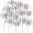 Silver, variant on 100pcs Colorful Roostertail Fireworks Drinking Picks - Fun Party Toothpicks for Fruit and Appetizers