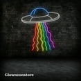 thumbnail image 3 of Glowneon Ufo Lgbt Neon Sign, Rainbow UFO Led Sign, Ufo Lgbt Light Sign, Handmade Rainbow Ufo Neon, 3 of 4
