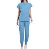 thumbnail image 5 of Nmnitkp Scrubs Set for Women Nurse Uniform Jogger Suit Stretch Top & Pants with Multi Pocket for Nurse Esthetician Workwear Light Blue,M, 5 of 5