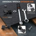 thumbnail image 3 of Wrench Extender Universal Wrench Extender Adaptor for 1/2 Inch Drive Drive Wrench Conversion Driver Wrench Extender Mechanics Tool for Cheater Bar, 3 of 4