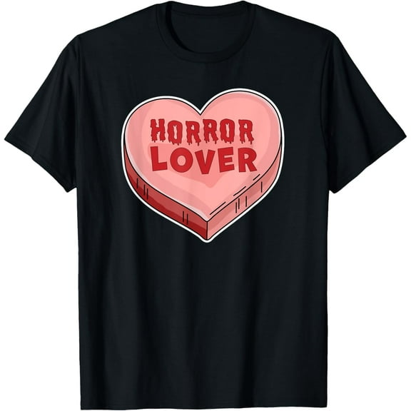 Horror Lover Candy Heart Valentines Day Halloween T-Shirt