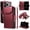 Wine Red, variant on Leather For Apple iPhone 17 Pro Max Case Wallet With 11-Card Holder & Bills Slot, With Wrist Strap Soft PU Leather Magnetic For Women Wallet Case,Wine Red,For iPhone 17 Pro Max
