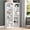 1-White, variant on FANRAL 75" Tall Bookshelf with 6 Tier,2 Adjustable Shelving, Vertical Narrow Storage Organizer, Freestanding Display Shelf for Home Living Room Bedroom Office,White Bookcase