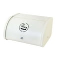 thumbnail image 1 of Abbracc Metal Bread Box Bin kitchen Storage Containers with Roll Lid Kitchenware Storage White, 1 of 9