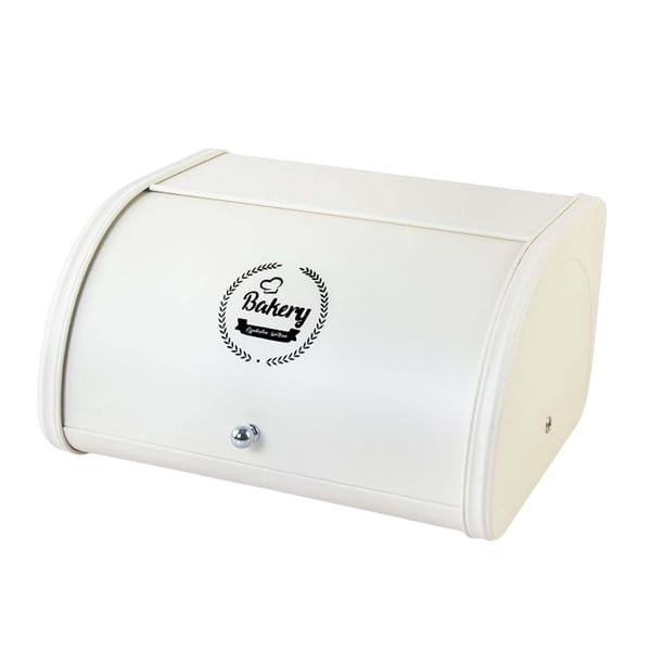 Contenedor de almacenamiento multiusos, organización de caja de almacenamiento de utensilios de cocina, contenedor de de Metal para Blanco perfecl Contenedor de almacenamiento de pan