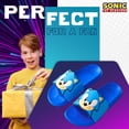 thumbnail image 3 of Sandalias Slides Sonic The Hedgehog para niños, azules, talla 13, 3 of 6