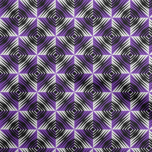 oneOone Polyester Spandex Purple Fabric Abstract Geometric Sewing Craft Projects Fabric Prints By Yard 56 Inch Wide