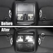 JJMY Carbon Fiber Roof Reading Light Cover Trim Kit For Dodge Challenger 2010-2025