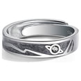 thumbnail image 3 of 2 anillos de pareja de universo encantador, banda a juego con planeta Saturno y estrellas para unisex, 3 of 4