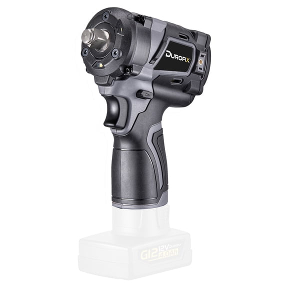 Durofix RI12184-4T G12 Series Brushless 1/2" Drive Cordless Impact Wrench, Max 400 ft lb, 3-Stage Auto-Shutoff & Smart Reverse - BARE TOOL ONLY