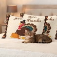 thumbnail image 3 of Thanksgiving Turkey Outdoor Waterproof Pillow Covers, Fall Pumpkins Maple Leaves Rustic Decorative Rectangle Throw Pillowcase Sofa Cushion Sham for Patio/Couch/Chair, 20"x12" 2 Pack, 3 of 8