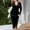 Black, variant on YHAJDS Women's Casual Dress,Plus Size Dresses Long Sleeve Dress Women's Dresses Solid Color V Neck Velvet Dress Warm Slim Elegant Formal Wear for Fall Winter