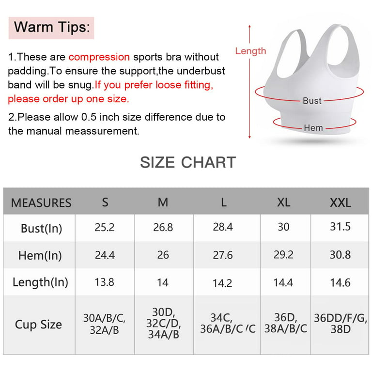 Compression Sports Bra for Women Comfortable Yoga Bras Longline Workout  Crop Tank Top 