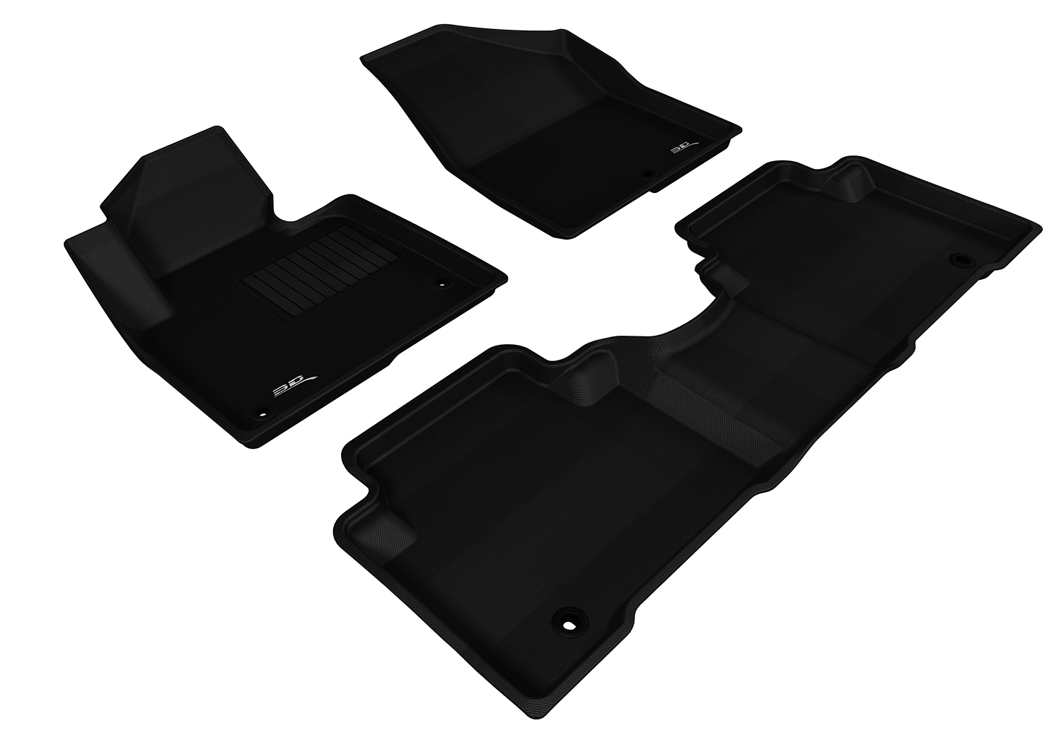 Tan Kagu Rubber 3D MAXpider Front Row Custom Fit All-Weather Floor Mat for Select Kia Stinger AWD Models