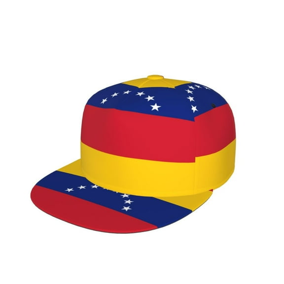 Men Women Flag Of Venezuela Flat Bill Hip Hop Visor Snapback Hat Adjustable Baseball Cap