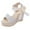 White, variant on Hvyesh 2025 Womens Open Toe Espadrilles Dressy Thick Bottom Sandals Slip on Elastic Ankle Strap Wedges Sandals
