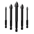 thumbnail image 1 of WORGEOUS 1 Set / 5pcs Tile Drorn Bit Aleación 4 Bordajes de corte Bit Cross Head Drill Abrotel, 1 of 7