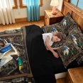thumbnail image 4 of Manfei Minimalism Duck Camo Full Size Bedding Sets, Mid Century Camouflage Full Size Bed in a Bag, Terra Brown, Black Reversible, 7pcs, 4 of 6