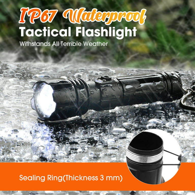 Powerful Flashlight 10000 Lumens,USB Rechargeable XHP70.2