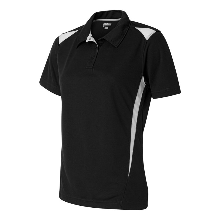 Black polo shirt sales womens walmart