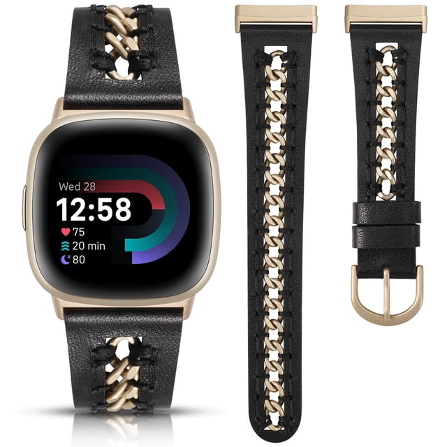 Correa de piel Minyee para Fitbit Versa 4
