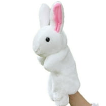Cute Plush Bunny Hand Puppet for Kids, Finger Toy for Toddlers, Soft and Fun Glove Puppet, Available in Purple, Pink, Cream, and Green, Ideal for Playtime and Storytelling Activities
