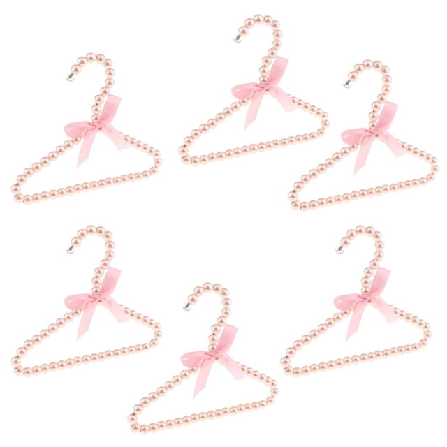 6x Perla De Plástico Para Niños Ropa Para Niños Para Perchas De Bebé Pantalones Rosa Macarena Perla de los niños perla percha