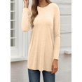 thumbnail image 6 of Long Sleeve Shirts for Women Business Casual Tops Fall Fashion Clothes Workout Plus Size Teacher School Outfits 2025,S,Beige, 6 of 6