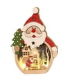 thumbnail image 5 of FELTECHELECTR Figure Shape Santa Claus Ornaments Wood 1Pc 6.3x4.1in, 5 of 8