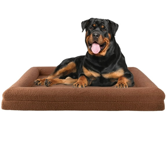 Petmaker Cama Ortopédica Para Mascotas – Cama Grande Para Perros De 45 Pulgadas Con Refuerzo De Apoyo En La Parte Inferior Antideslizante Y Funda Lavable Extraíble – Camas De Espuma Viscoelástica Para