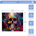 thumbnail image 4 of Colorful Skull Washcloths, Soft and Absorbent Cotton Towel, 2 Pack 12 X 12 Inches Premium Quick Dry Face Towel Wash cloth, 4 of 7
