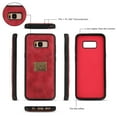 thumbnail image 5 of Galaxy S8 Wallet Detachable Case, Dteck [wrist band][14 Card Slots] Zipper Purse Phone Case Multi-functional Folio Flip PU Leather Removable Magnetic Back Cover For Samsung Galaxy S8,Red, 5 of 10